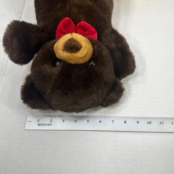 JC Penney Plush Teddy Bear Puppet With Bowtie Preowned One Foot Toe Separator Lo - Picture 10 of 11